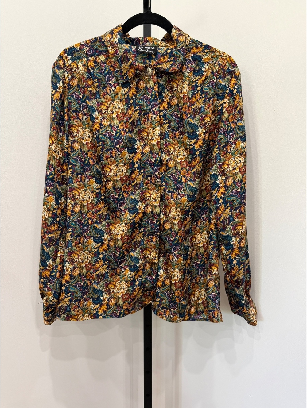 ERENA by Irene Koenig Floral Print Button-Up Blouse Size 16 - Picture 8 of 8